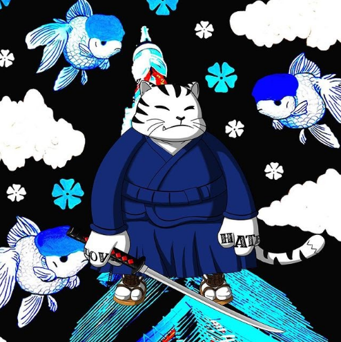In Conversation With Japanese Artist Hiro Ando Whose Artworks Will Be Available on Samurai Cats in Digital Form