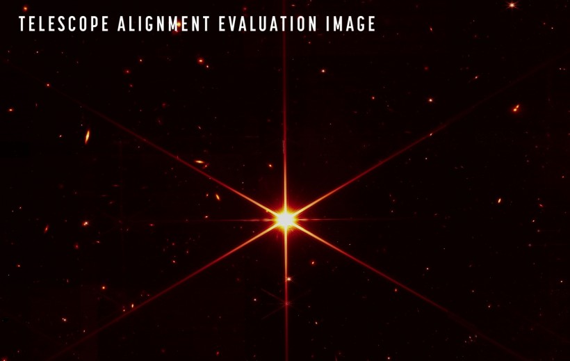 James Webb Space Telescope alignment picture