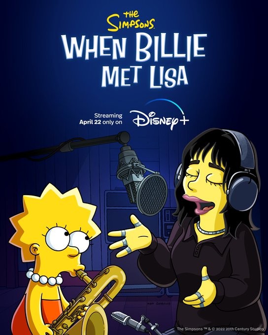 Upcoming ‘The Simpsons’ Disney+ Short to Feature Billie Eilish and Lisa Simpson