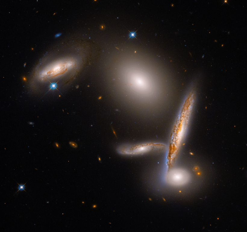 Hubble Five merging galaxies