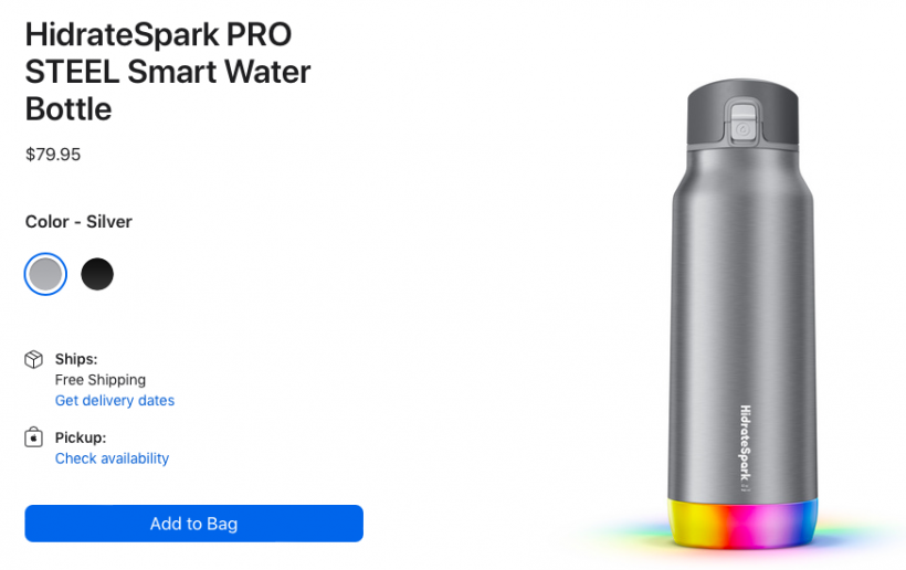 Apple Dips Into Smart Water Bottle Pool, Adds Two New HidrateSpark Products
