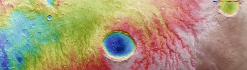 ESA's Mars Express Snaps Photo of a Martian Crater That Looks Like an Eyeball