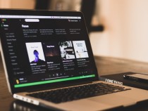 Spotify on laptop