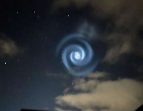 The Blue Spiral a New Zealand Resident Spotted Above Her House Isn't What You Think It Is