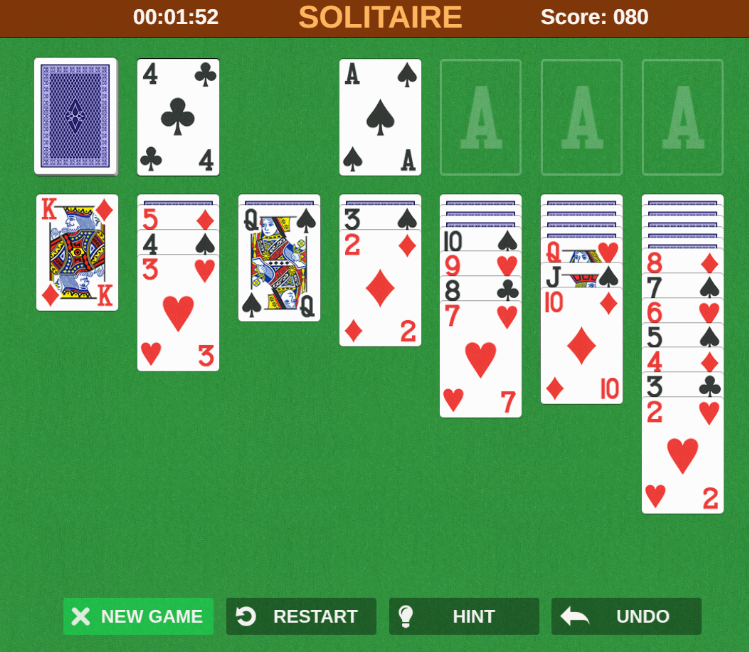 Game Klondike Solitaire Poki online. Play for free