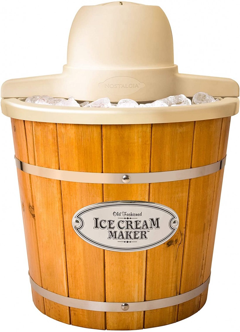 National Ice Cream Day Amazon Finds: Old Fashioned Bucket-Style Ice Cream Machine From Nostalgia