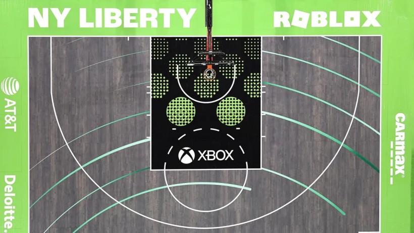 Xbox-inspired WNBA court birds eye view