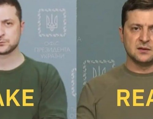 Fake vs real Volodymyr Zelensky