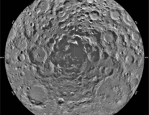 Moon south pole region