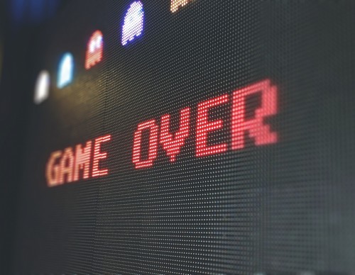 Pacman game over screen