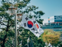 South Korean flags