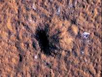 Mars meteoroid impact crater