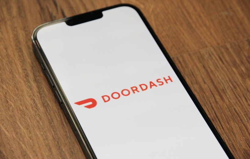 DoorDash logo on a phone