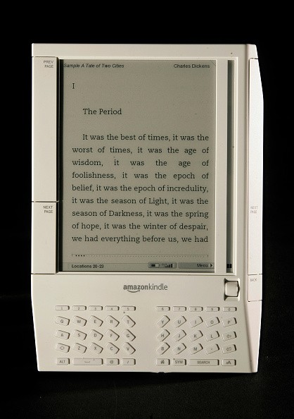 The Amazon Kindle is a hand held electronic book that retails on the Amazon site for $400.00