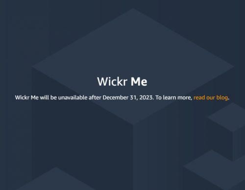 Wickr Me discontinuataion announcement