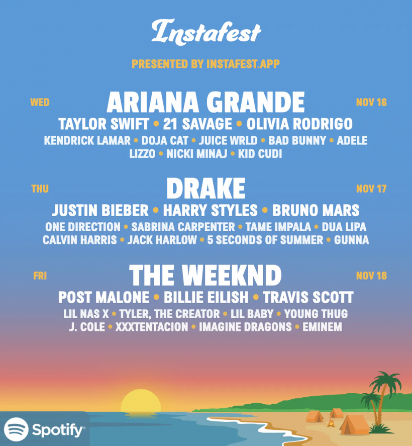 Instafest App Allows Users to Create Their Own Spotify Festival Lineup