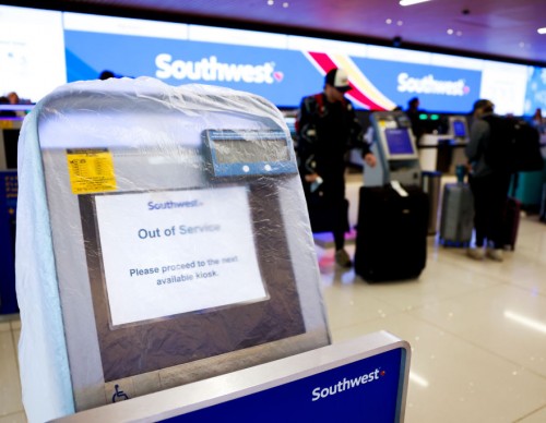 Southwest airlines out of service kiosk
