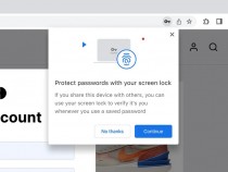 Google Chrome biometric authentication