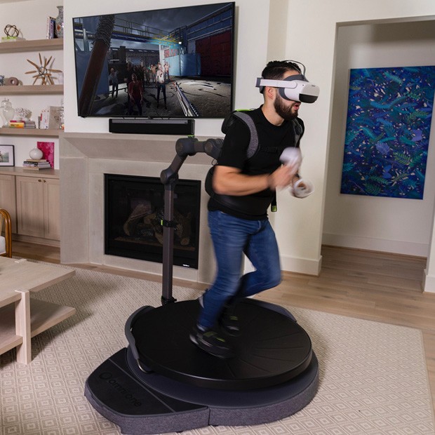 Virtuix Omni One VR treadmill running