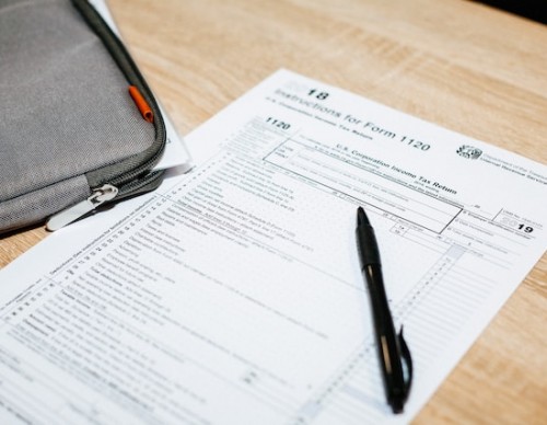 IRS tax return form