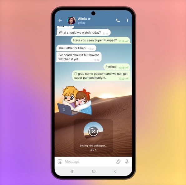 Shareable Chat Folders, Custom Wallpapers and More