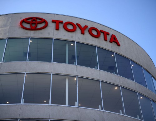 Toyota logo on building 