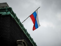 Russian flag Russian embassy 
