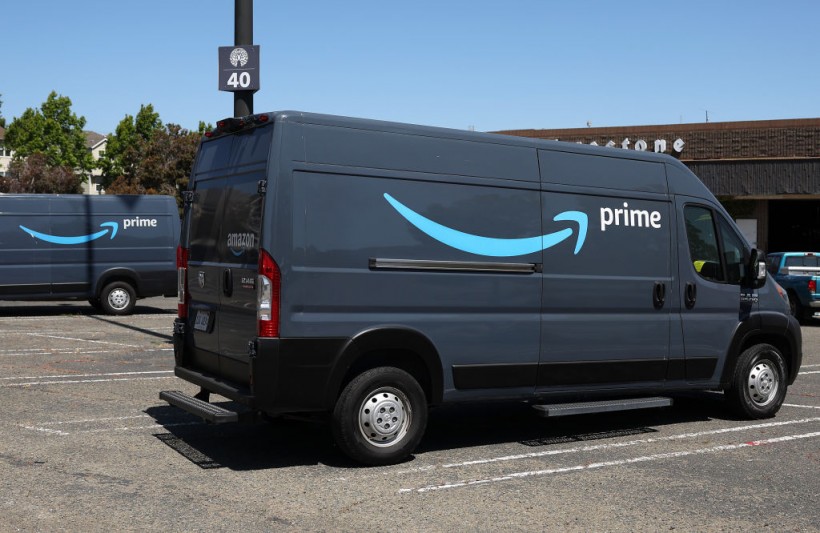 Amazon prime delivery truck
