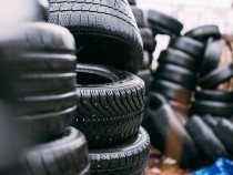 Pile of used tires