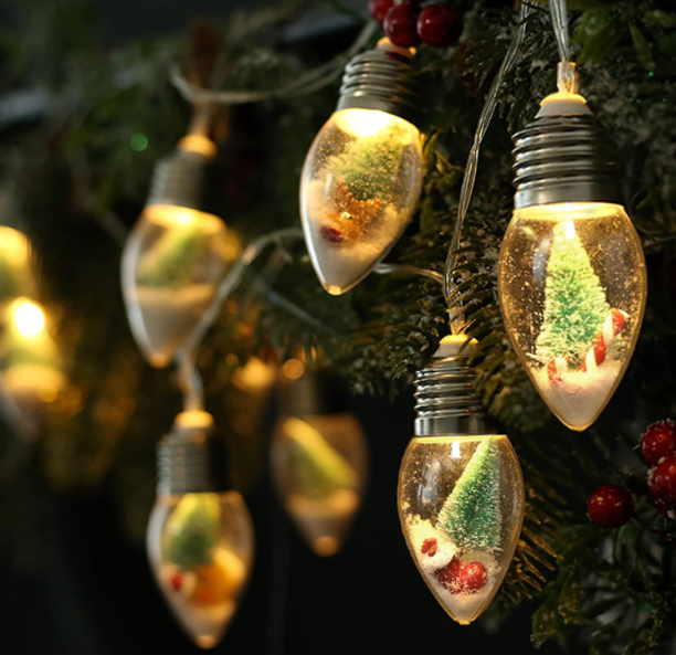 Christmas-Themed Globe Bulbs