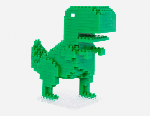 Chrome Dino Brick Set