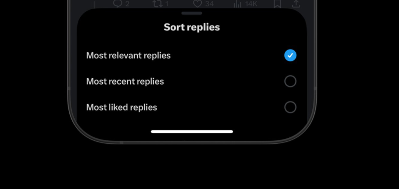 X Sort Replies Feature Now Available