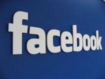 Facebook logo at Palo Alto HQ