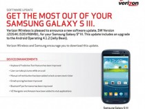 Verizon Samsung Galaxy S3 4.1.2 Update
