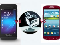 BlackBerry Z10 vs Samsung Galaxy S4 vs Galaxy S3