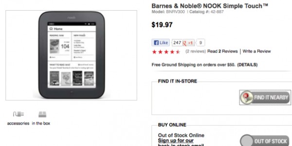 Barnes Noble Nook Simple Touch 19 Nook Simple Touch With