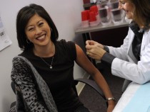 Olympic Gold Medalist Kristi Yamaguchi received the vacc