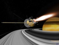 Cassini spacecraft in Earth swing
