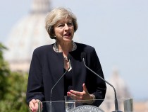 UK PM Teresa May Holds Talks With Italian PM Matteo Renzi