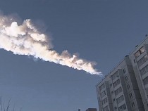 Chelyabinsk meteor trail