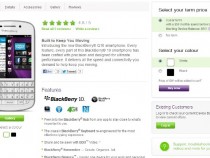 White BlackBerry Q10 on TELUS