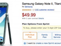 Sprint Samsung Galaxy Note 2 Amazon Deal