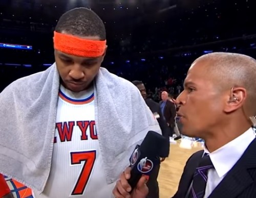 Carmelo Anthony After His Heroic Performance Against The Spurs