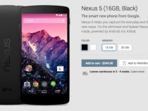 16GB Nexus 5 On Google Play