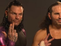 The Hardy Boys get photographed as the Raw Tag Team Champions