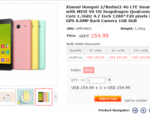 Xiaomi Redmi 2 SPEMall product page