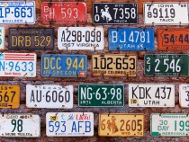 old American license plates