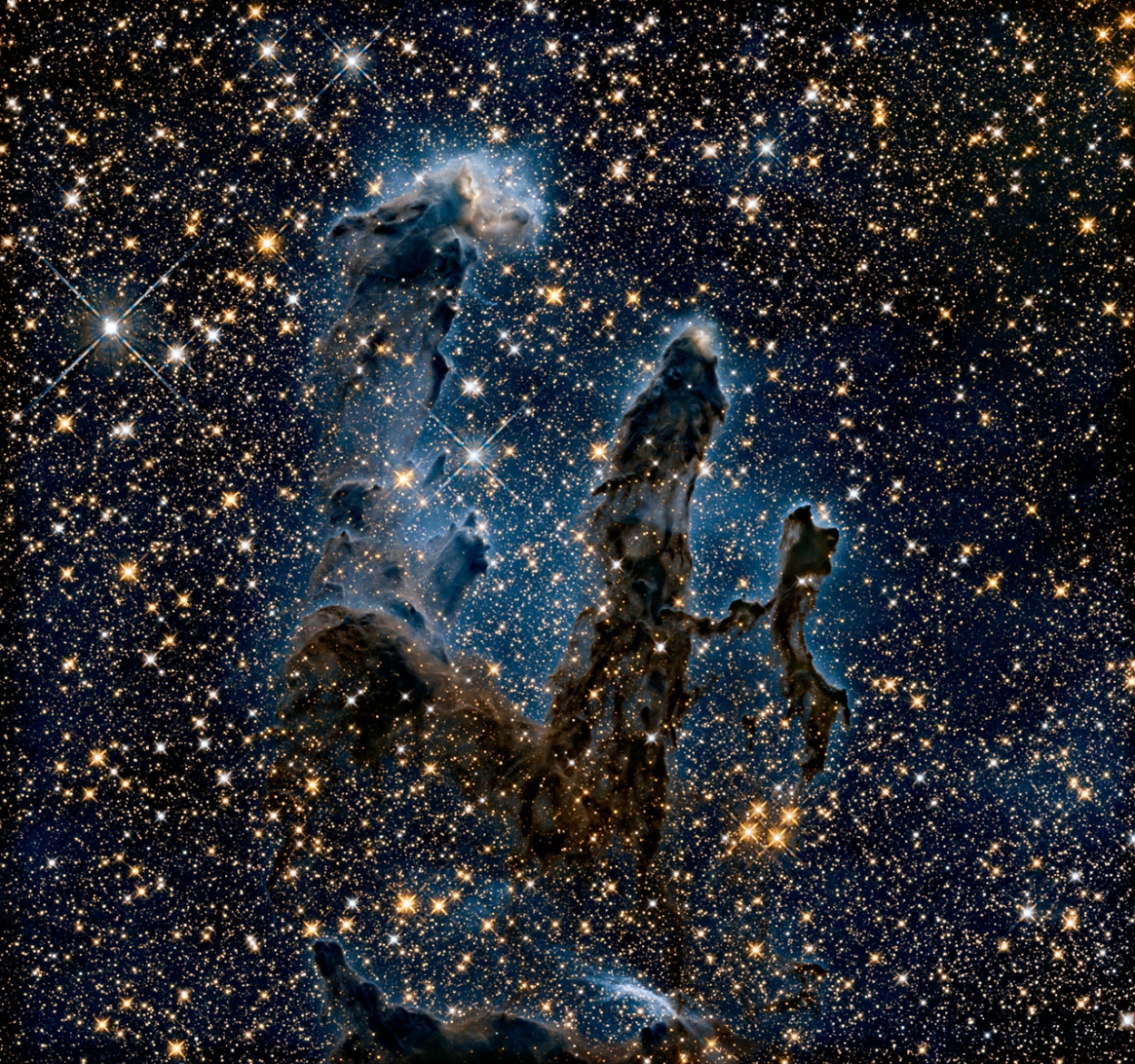 Pillars of Creation as captured by Hubble Telecope