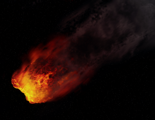 Asteroid hurdling through space