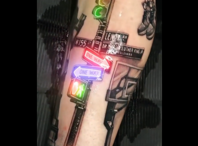 Viral Video of UV ink Tattoo with Traveling Light: Real or Edit?
